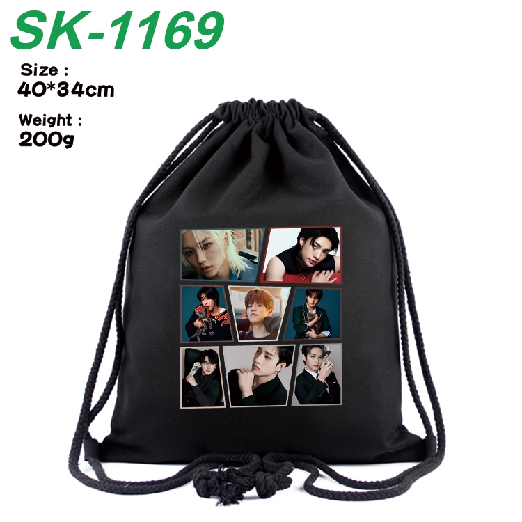 StrayKids Anime Coloring Book Drawstring Backpack 40X34cm 200g