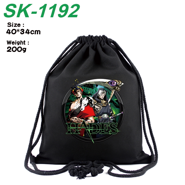 Hades Anime Coloring Book Drawstring Backpack 40X34cm 200g