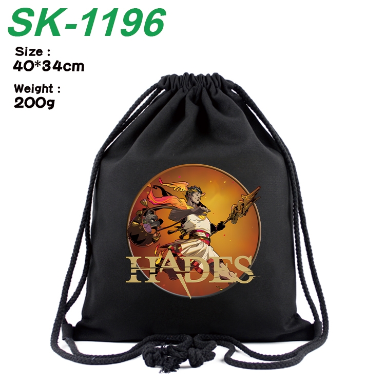Hades Anime Coloring Book Drawstring Backpack 40X34cm 200g