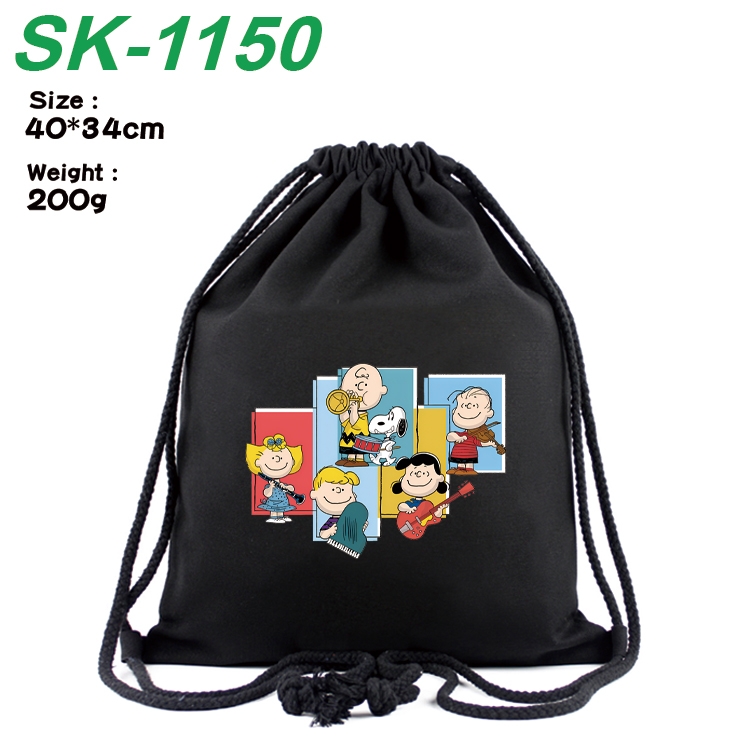 Snoopy Anime Coloring Book Drawstring Backpack 40X34cm 200g
