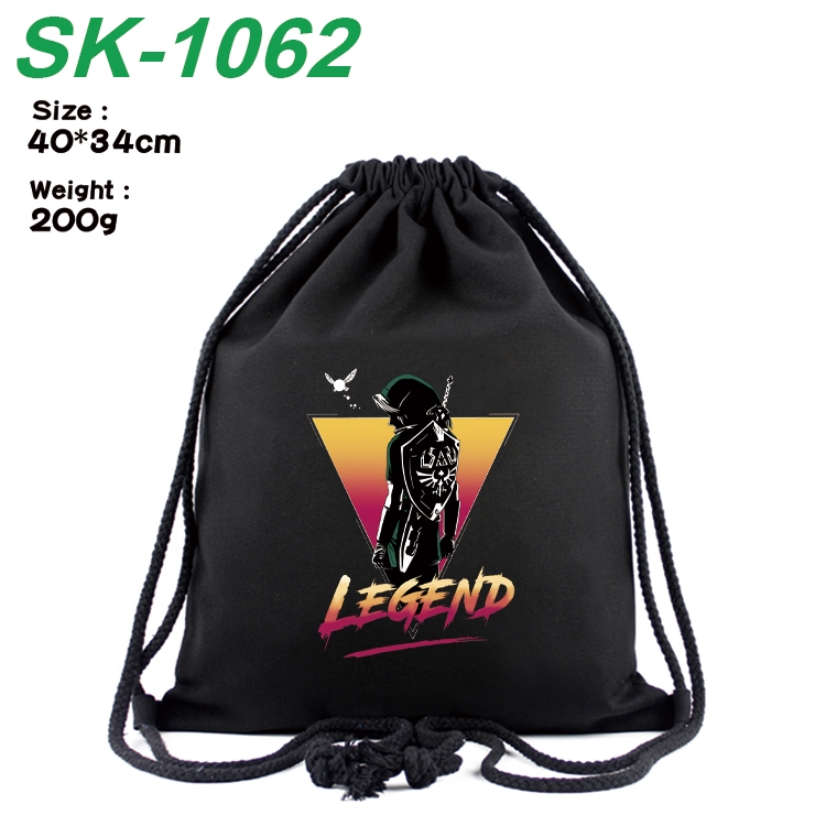 The Legend of Zelda Anime Coloring Book Drawstring Backpack 40X34cm 200g
