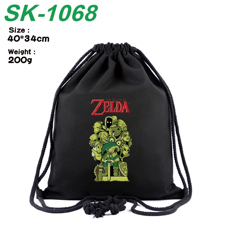 The Legend of Zelda Anime Coloring Book Drawstring Backpack 40X34cm 200g