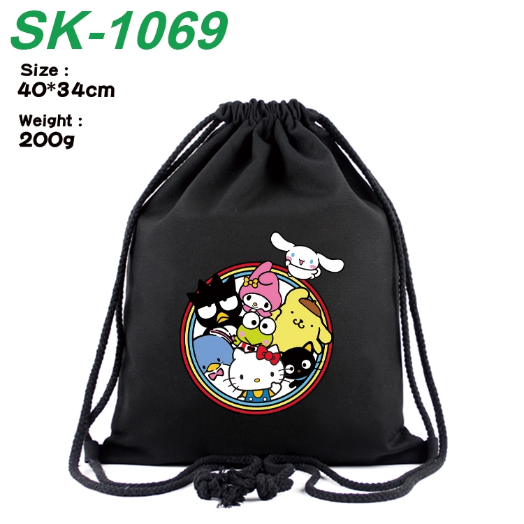 Sanrio Anime Coloring Book Drawstring Backpack 40X34cm 200g