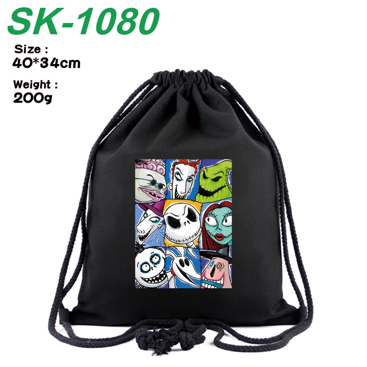 The Nightmare Before Christmas Anime Coloring Book Drawstring Backpack 40X34cm 200g