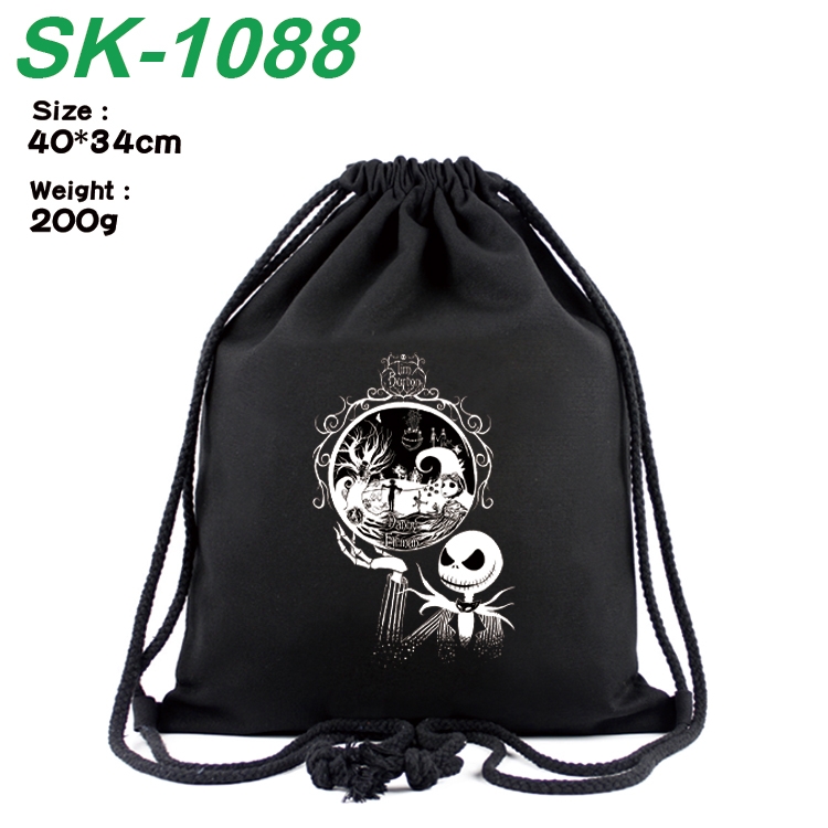 The Nightmare Before Christmas Anime Coloring Book Drawstring Backpack 40X34cm 200g