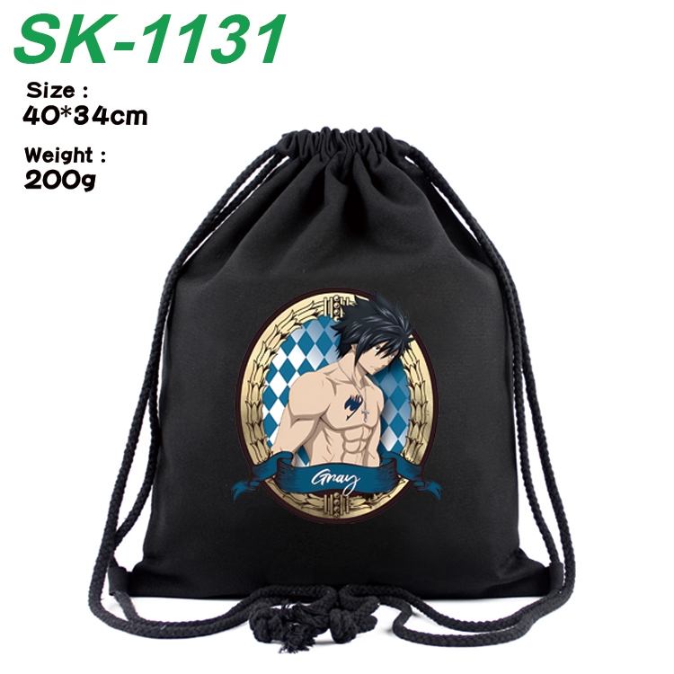 Fairy tail Anime Coloring Book Drawstring Backpack 40X34cm 200g