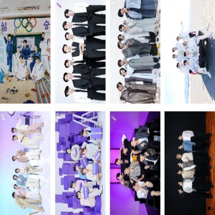 BTS Embossed poster 8 pcs a set 42X29CM price for 5 sets 