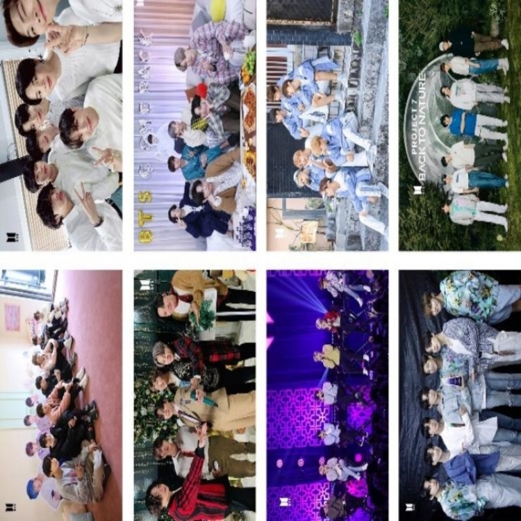 BTS Embossed poster 8 pcs a set 42X29CM price for 5 sets 