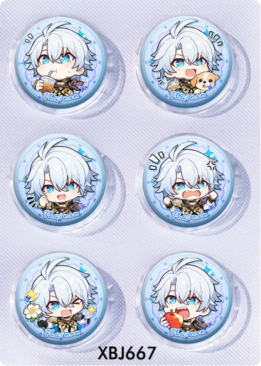 Honkai: Star Rail Anime peripheral pill bar badge 25mm a set of 6 price for 5 sets 