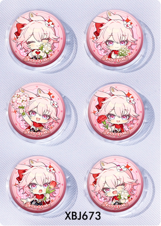 Honkai: Star Rail Anime peripheral pill bar badge 25mm a set of 6 price for 5 sets 
