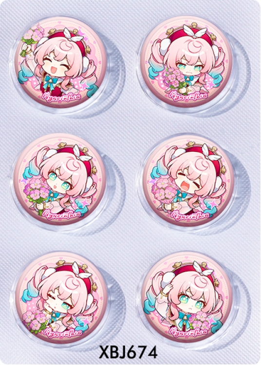 Honkai: Star Rail Anime peripheral pill bar badge 25mm a set of 6 price for 5 sets 