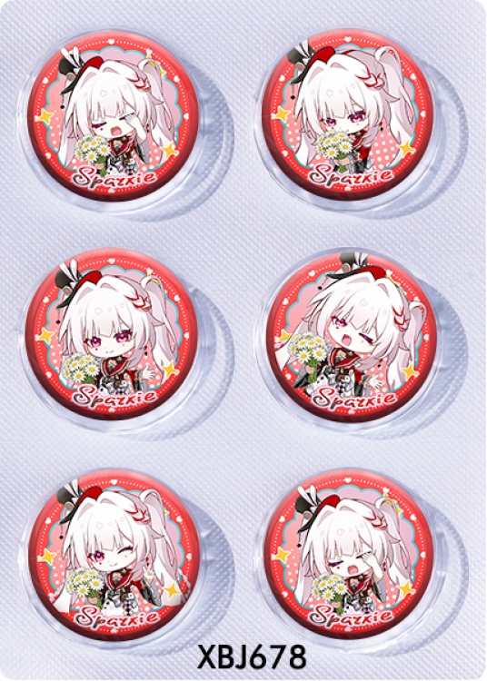 Honkai: Star Rail Anime peripheral pill bar badge 25mm a set of 6 price for 5 sets 