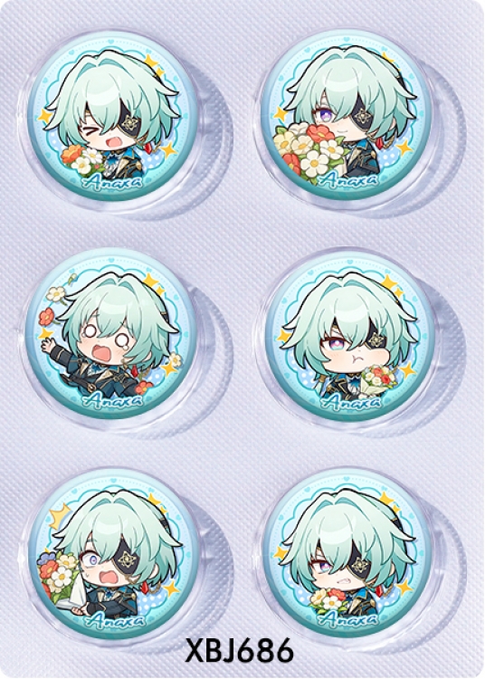 Honkai: Star Rail Anime peripheral pill bar badge 25mm a set of 6 price for 5 sets 