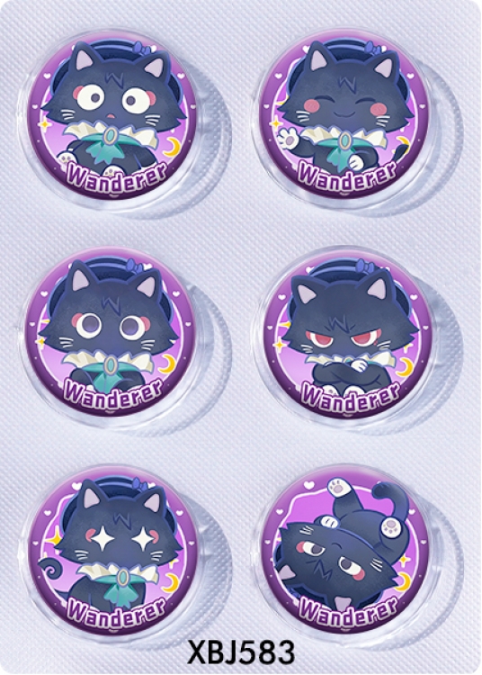 Genshin Impact Anime peripheral pill bar badge 25mm a set of 6 price for 5 sets 