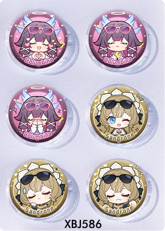 Genshin Impact Anime peripheral pill bar badge 25mm a set of 6 price for 5 sets 