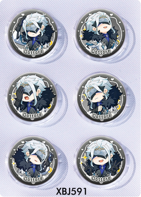 Genshin Impact Anime peripheral pill bar badge 25mm a set of 6 price for 5 sets 