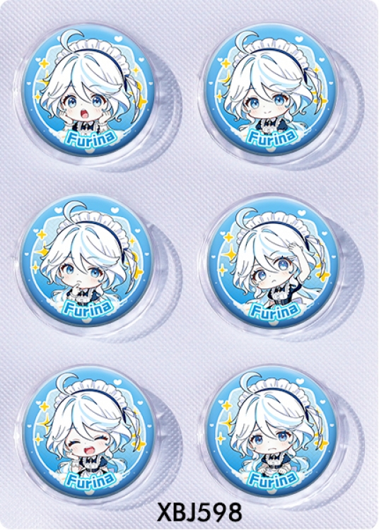 Genshin Impact Anime peripheral pill bar badge 25mm a set of 6 price for 5 sets 
