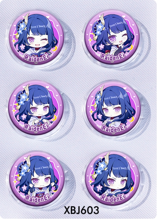 Genshin Impact Anime peripheral pill bar badge 25mm a set of 6 price for 5 sets 