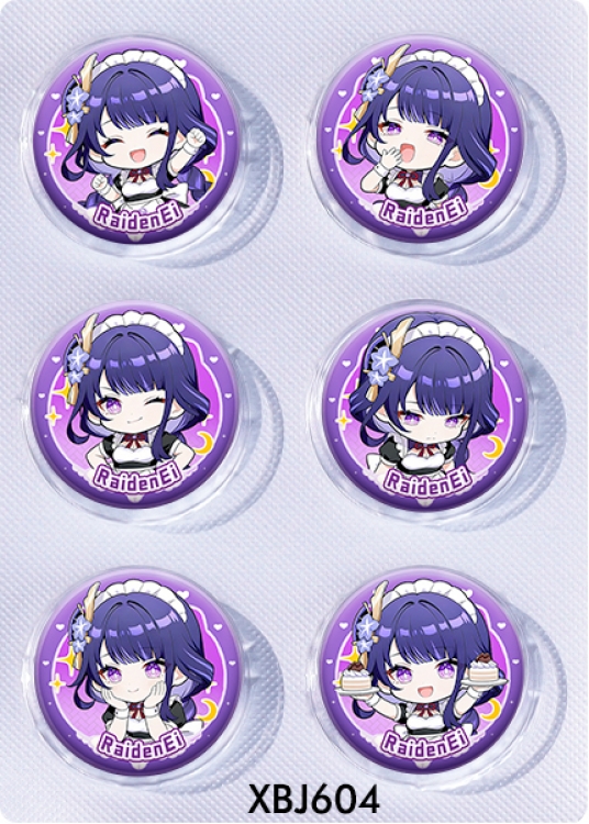 Genshin Impact Anime peripheral pill bar badge 25mm a set of 6 price for 5 sets 