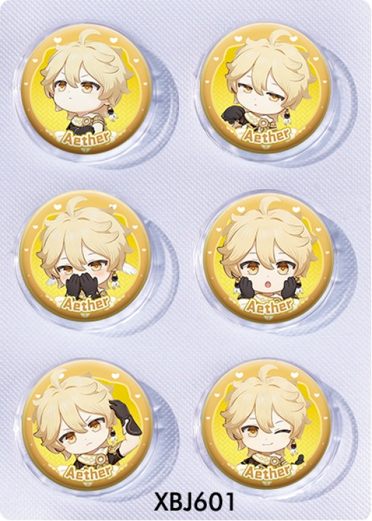 Genshin Impact Anime peripheral pill bar badge 25mm a set of 6 price for 5 sets 