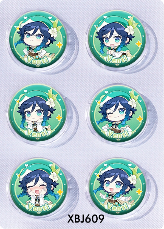 Genshin Impact Anime peripheral pill bar badge 25mm a set of 6 price for 5 sets 