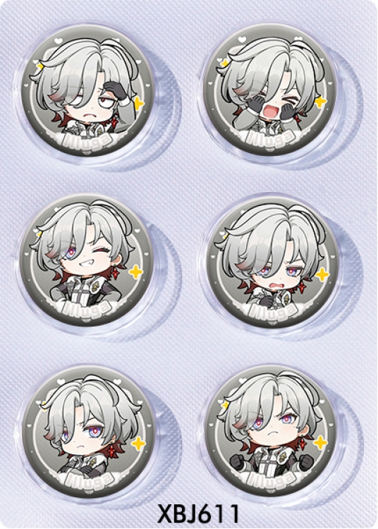 Genshin Impact Anime peripheral pill bar badge 25mm a set of 6 price for 5 sets 