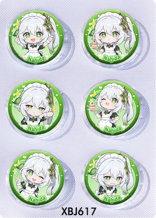 Genshin Impact Anime peripheral pill bar badge 25mm a set of 6 price for 5 sets 