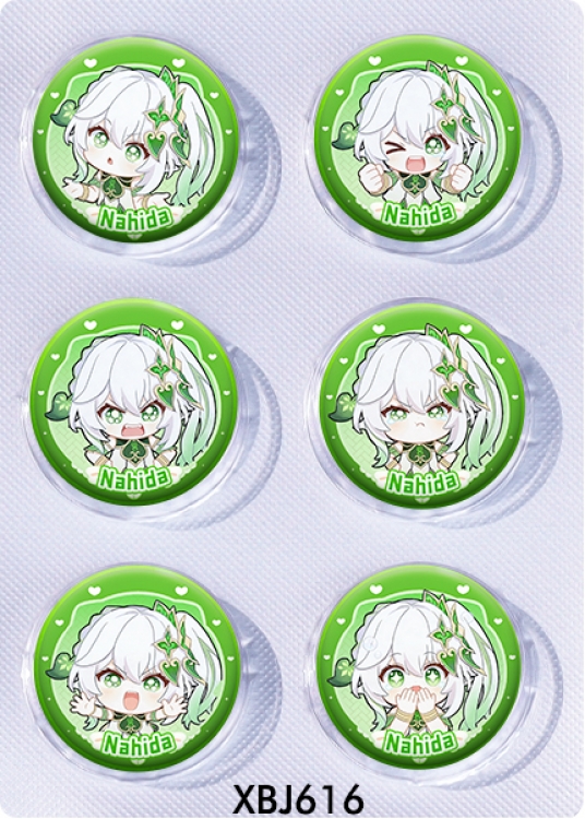 Genshin Impact Anime peripheral pill bar badge 25mm a set of 6 price for 5 sets 