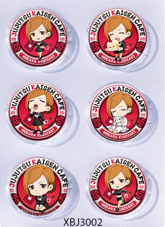 Jujutsu Kaisen  Anime peripheral pill bar badge 25mm a set of 6 price for 5 sets 