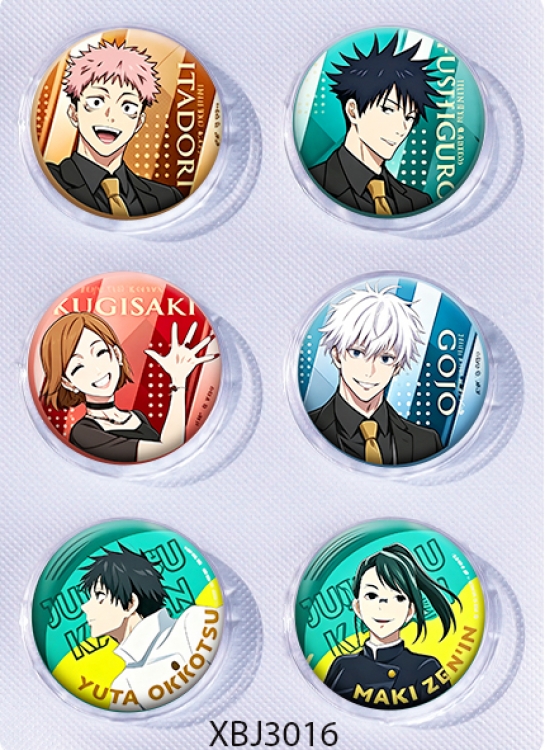 Jujutsu Kaisen  Anime peripheral pill bar badge 25mm a set of 6 price for 5 sets 