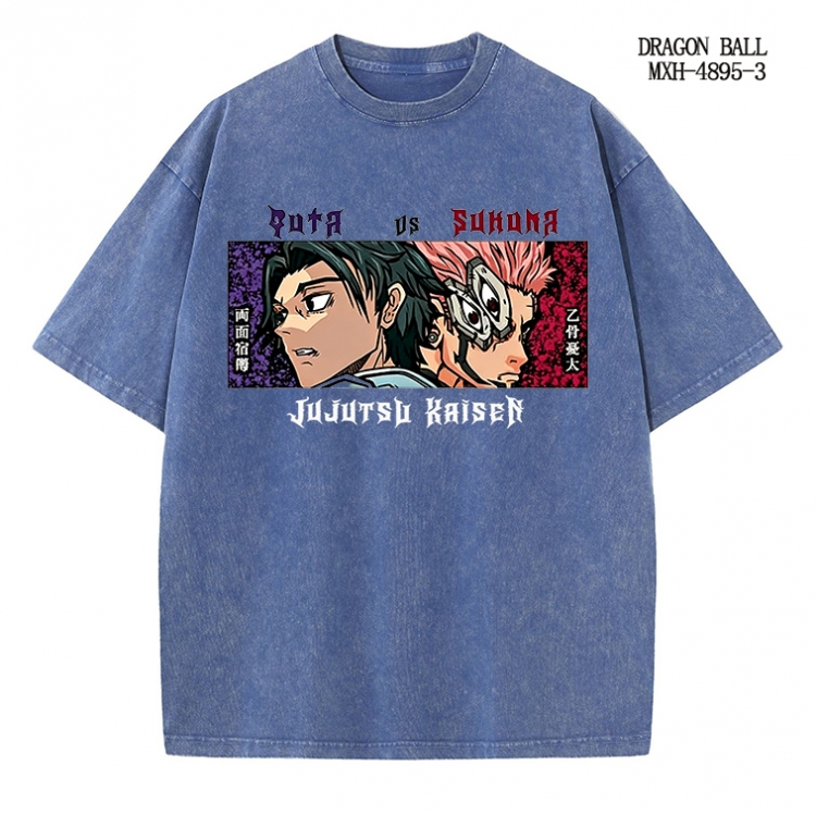 Demon Slayer Kimets Anime peripheral pure cotton washed and worn T-shirt from S to 2XL