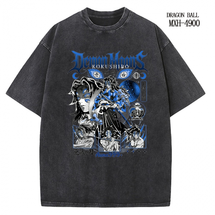 Demon Slayer Kimets Anime peripheral pure cotton washed and worn T-shirt from S to 2XL
