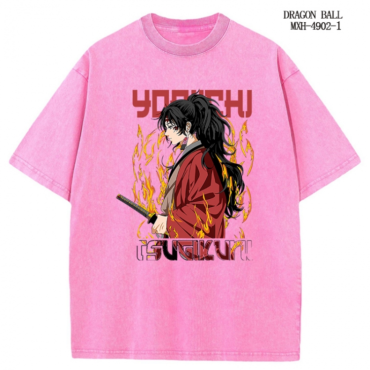 Demon Slayer Kimets Anime peripheral pure cotton washed and worn T-shirt from S to 2XL