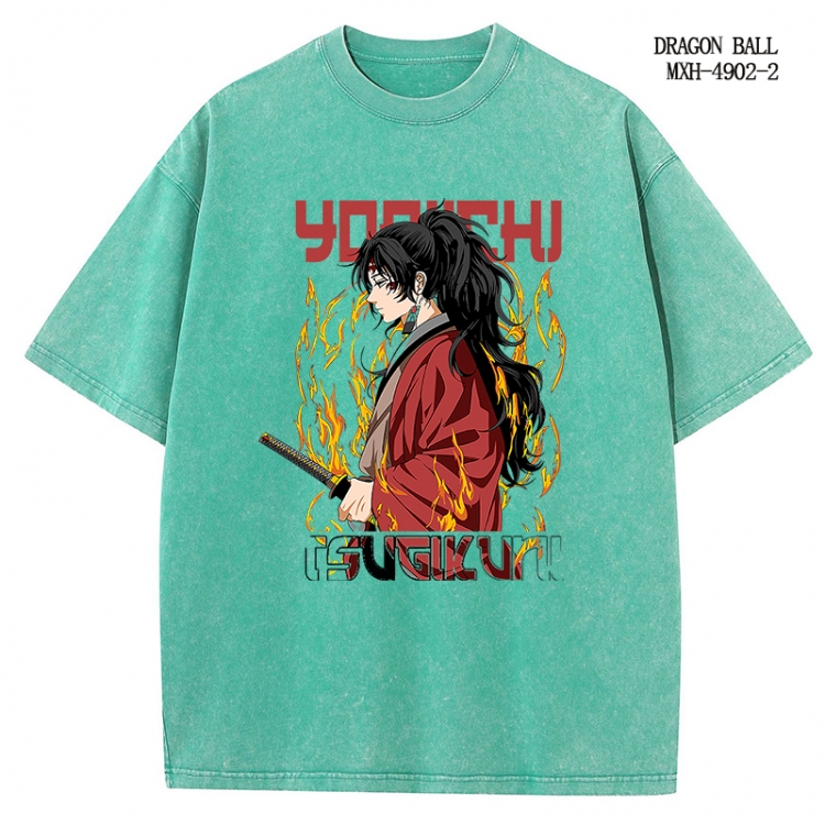 Demon Slayer Kimets Anime peripheral pure cotton washed and worn T-shirt from S to 2XL