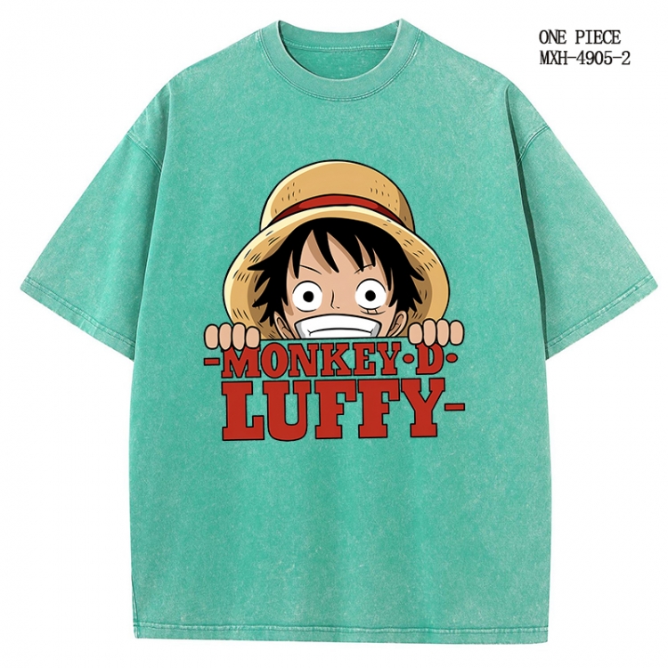 One Piece Anime peripheral pure cotton washed and worn T-shirt from S to 2XL