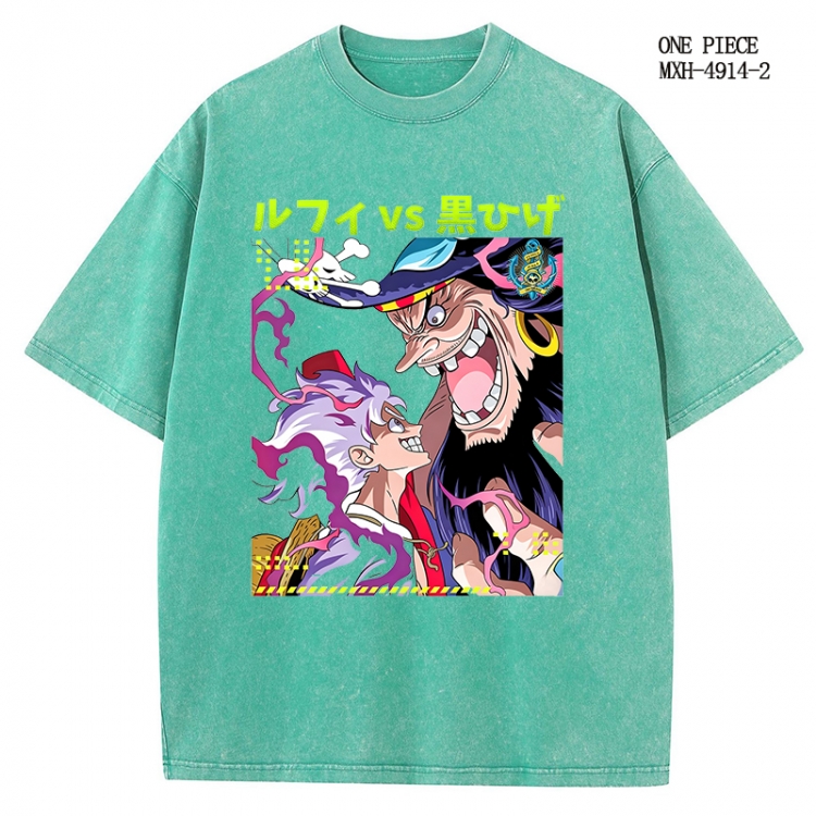 One Piece Anime peripheral pure cotton washed and worn T-shirt from S to 2XL