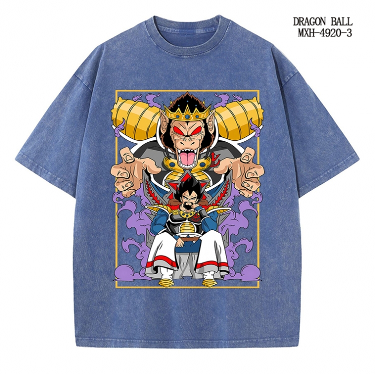 DRAGON BALL Anime peripheral pure cotton washed and worn T-shirt from S to 2XL