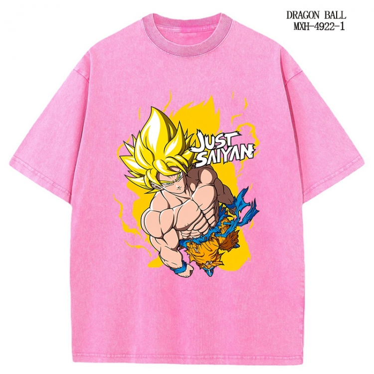 DRAGON BALL Anime peripheral pure cotton washed and worn T-shirt from S to 2XL