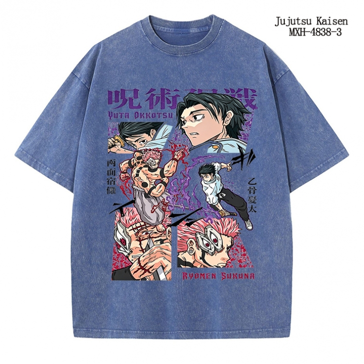 Jujutsu Kaisen Anime peripheral pure cotton washed and worn T-shirt from S to 2XL