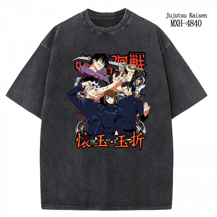 Jujutsu Kaisen Anime peripheral pure cotton washed and worn T-shirt from S to 2XL