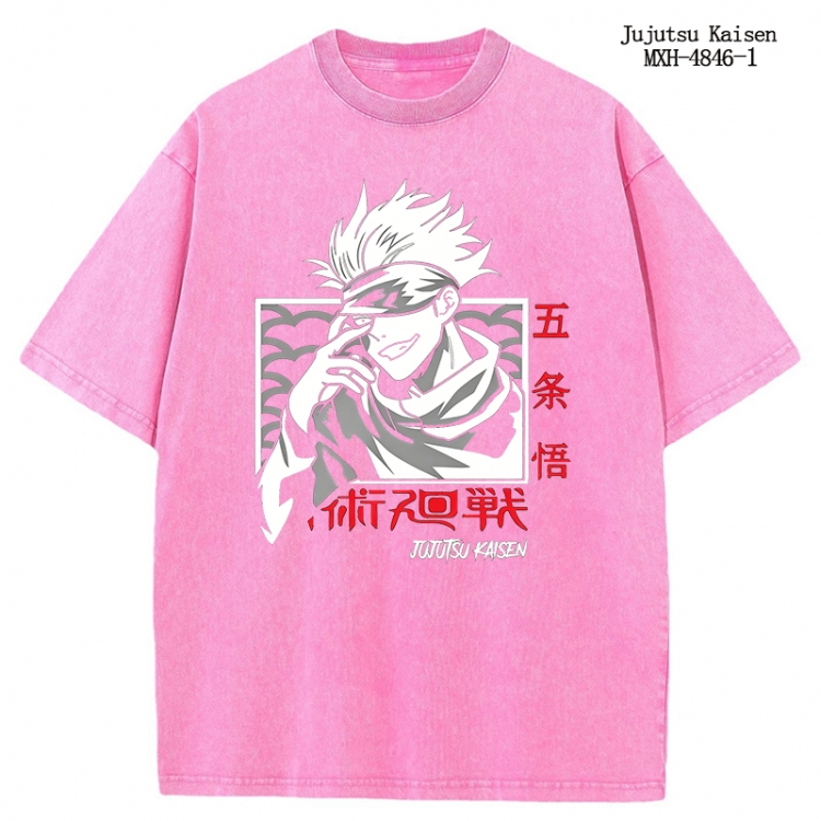 Jujutsu Kaisen Anime peripheral pure cotton washed and worn T-shirt from S to 2XL