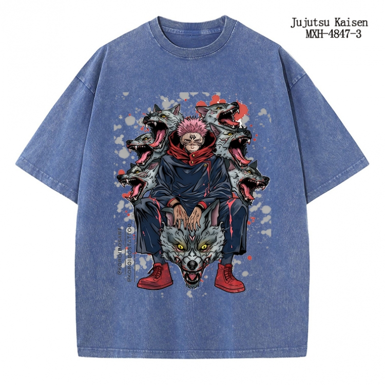 Jujutsu Kaisen Anime peripheral pure cotton washed and worn T-shirt from S to 2XL