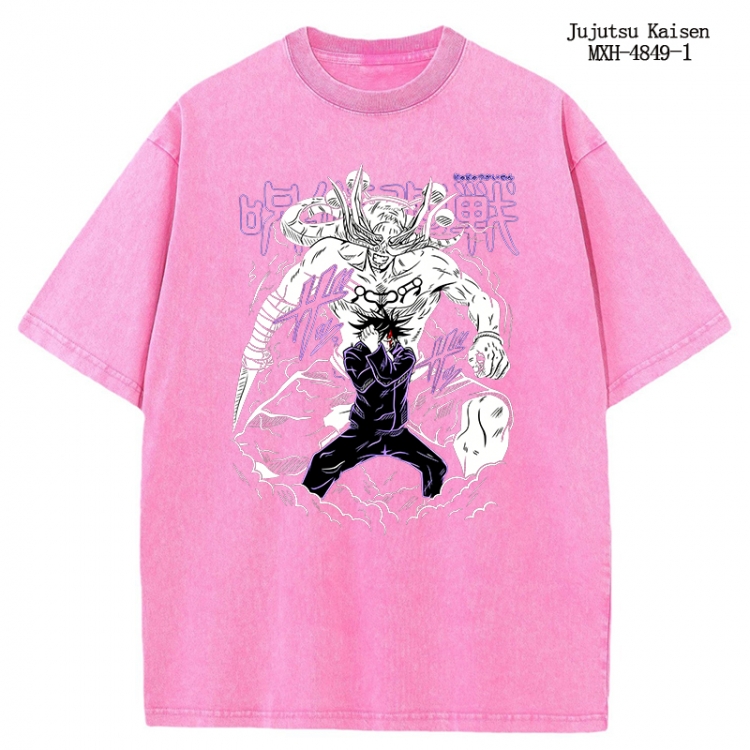 Jujutsu Kaisen Anime peripheral pure cotton washed and worn T-shirt from S to 2XL