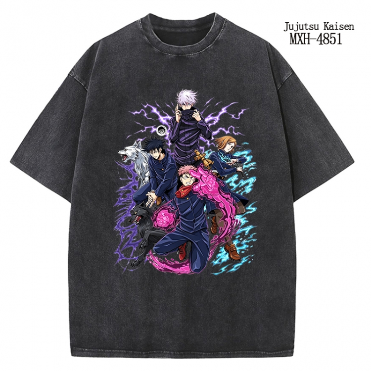 Jujutsu Kaisen Anime peripheral pure cotton washed and worn T-shirt from S to 2XL