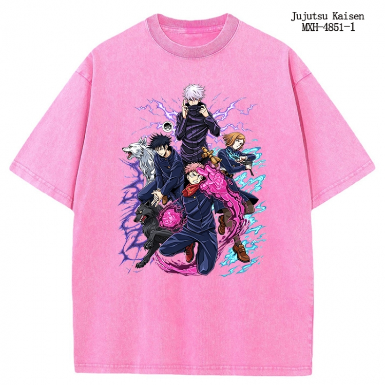 Jujutsu Kaisen Anime peripheral pure cotton washed and worn T-shirt from S to 2XL