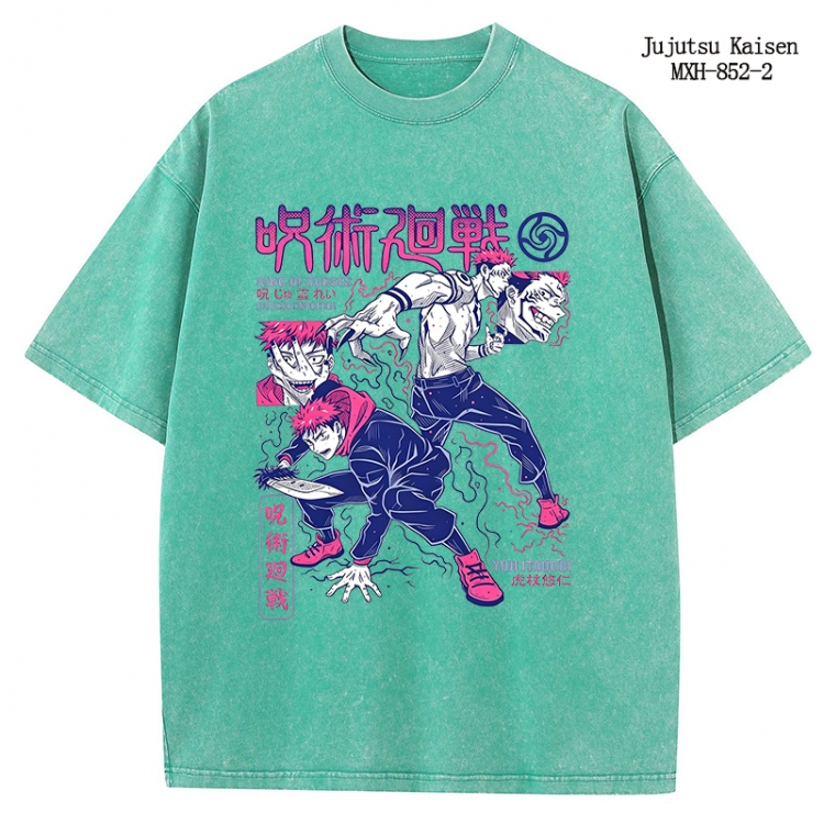 Jujutsu Kaisen Anime peripheral pure cotton washed and worn T-shirt from S to 2XL