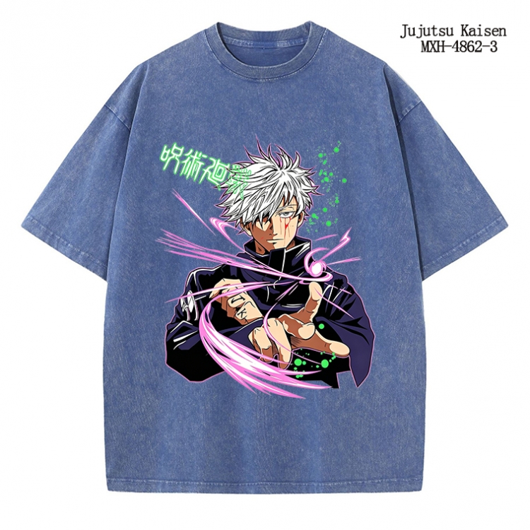 Jujutsu Kaisen Anime peripheral pure cotton washed and worn T-shirt from S to 2XL