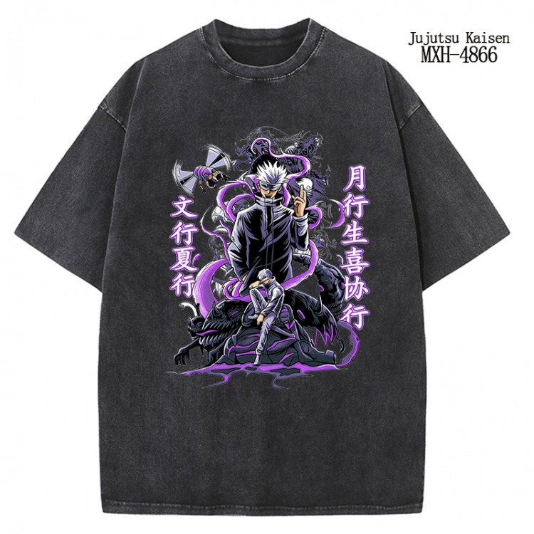 Jujutsu Kaisen Anime peripheral pure cotton washed and worn T-shirt from S to 2XL