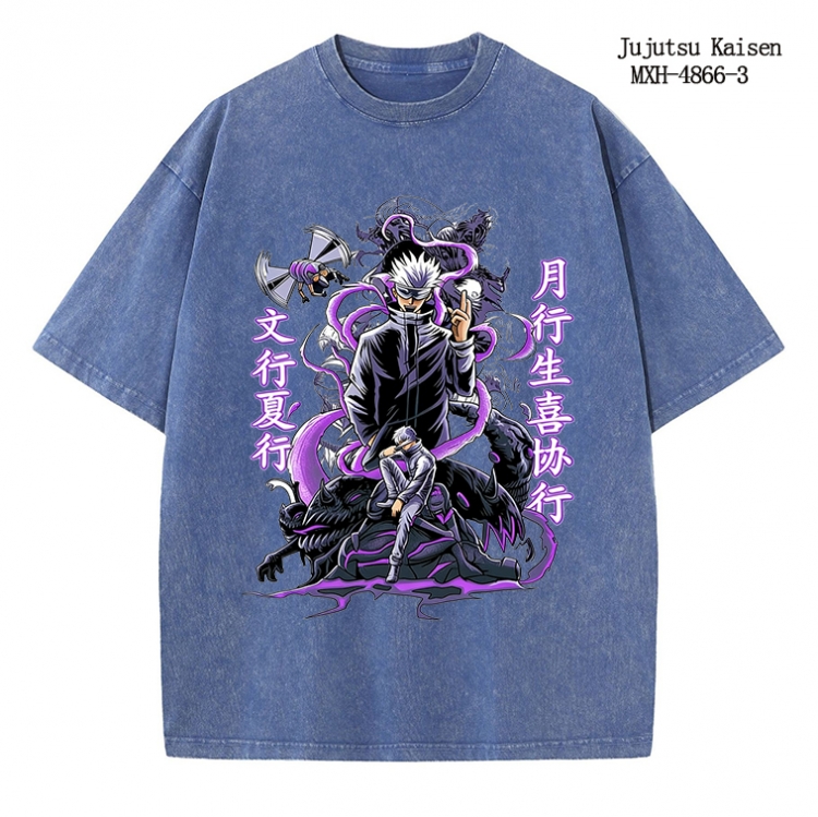 Jujutsu Kaisen Anime peripheral pure cotton washed and worn T-shirt from S to 2XL