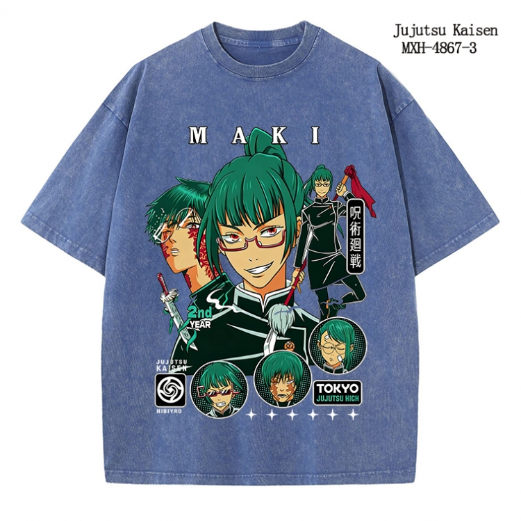 Jujutsu Kaisen Anime peripheral pure cotton washed and worn T-shirt from S to 2XL